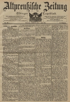 Altpreussische Zeitung, Nr. 131 Sonnabend 7 Juni 1902, 54. Jahrgang