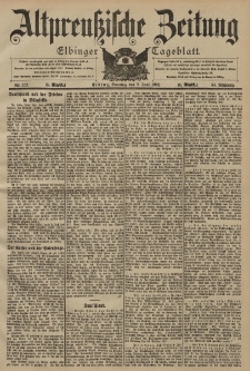 Altpreussische Zeitung, Nr. 132 Sonntag 8 Juni 1902, 54. Jahrgang