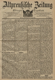 Altpreussische Zeitung, Nr. 134 Mittwoch 11 Juni 1902, 54. Jahrgang