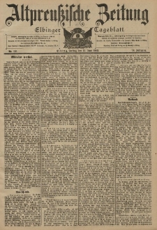 Altpreussische Zeitung, Nr. 136 Freitag 13 Juni 1902, 54. Jahrgang