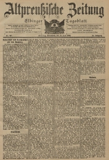 Altpreussische Zeitung, Nr. 137 Sonnabend 14 Juni 1902, 54. Jahrgang