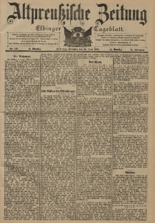 Altpreussische Zeitung, Nr. 138 Sonntag 15 Juni 1902, 54. Jahrgang