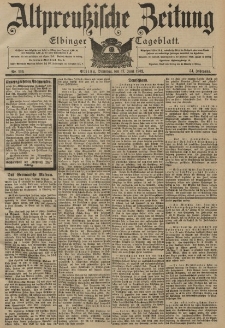 Altpreussische Zeitung, Nr. 139 Dienstag 17 Juni 1902, 54. Jahrgang