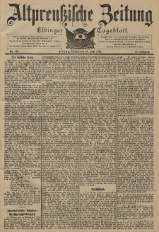 Altpreussische Zeitung, Nr. 142 Freitag 20 Juni 1902, 54. Jahrgang
