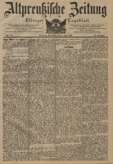 Altpreussische Zeitung, Nr. 143 Sonnabend 21 Juni 1902, 54. Jahrgang