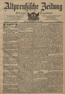 Altpreussische Zeitung, Nr. 153 Donnerstag 3 Juli 1902, 54. Jahrgang