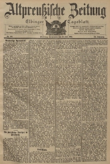 Altpreussische Zeitung, Nr. 161 Sonnabend 12 Juli 1902, 54. Jahrgang