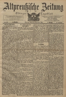 Altpreussische Zeitung, Nr. 162 Sonntag 13 Juli 1902, 54. Jahrgang
