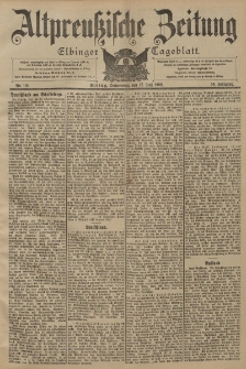 Altpreussische Zeitung, Nr. 165 Donnerstag 17 Juli 1902, 54. Jahrgang