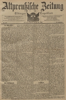 Altpreussische Zeitung, Nr. 169 Dienstag 22 Juli 1902, 54. Jahrgang