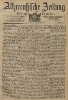 Altpreussische Zeitung, Nr. 171 Donnerstag 24 Juli 1902, 54. Jahrgang