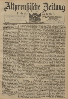 Altpreussische Zeitung, Nr. 178 Freitag 1 August 1902, 54. Jahrgang