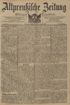 Altpreussische Zeitung, Nr. 183 Donnerstag 7 August 1902, 54. Jahrgang