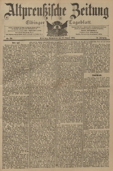 Altpreussische Zeitung, Nr. 191 Sonnabend 16 August 1902, 54. Jahrgang