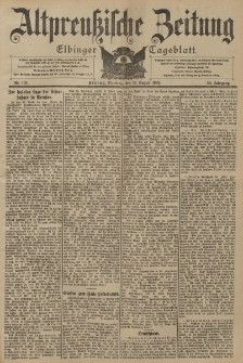 Altpreussische Zeitung, Nr. 193 Dienstag 19 August 1902, 54. Jahrgang