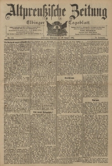 Altpreussische Zeitung, Nr. 194 Mittwoch 20 August 1902, 54. Jahrgang