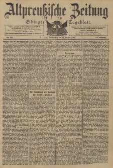 Altpreussische Zeitung, Nr. 195 Donnerstag 21 August 1902, 54. Jahrgang