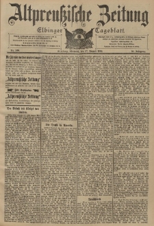 Altpreussische Zeitung, Nr. 200 Mittwoch 27 August 1902, 54. Jahrgang