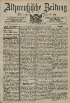 Altpreussische Zeitung, Nr. 202 Freitag 29 August 1902, 54. Jahrgang