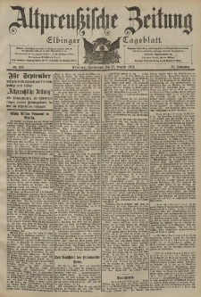Altpreussische Zeitung, Nr. 203 Sonnabend 30 August 1902, 54. Jahrgang