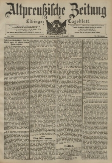 Altpreussische Zeitung, Nr. 205 Dienstag 2 September 1902, 54. Jahrgang