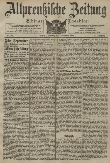 Altpreussische Zeitung, Nr. 206 Mittwoch 3 September 1902, 54. Jahrgang