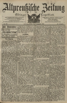 Altpreussische Zeitung, Nr. 208 Freitag 5 September 1902, 54. Jahrgang