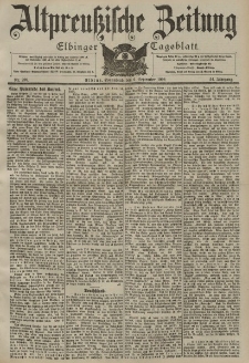 Altpreussische Zeitung, Nr. 209 Sonnabend 6 September 1902, 54. Jahrgang