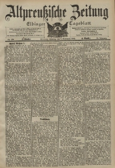 Altpreussische Zeitung, Nr. 210 Sonntag 7 September 1902, 54. Jahrgang