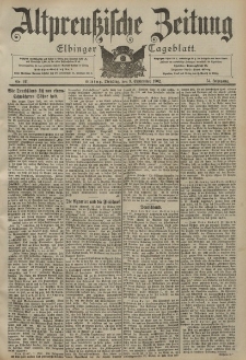 Altpreussische Zeitung, Nr. 211 Dienstag 9 September 1902, 54. Jahrgang