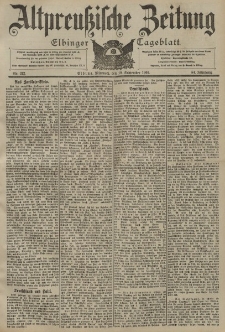Altpreussische Zeitung, Nr. 212 Mittwoch 10 September 1902, 54. Jahrgang