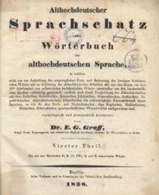 Althochdeutscher Sprachschatz oder Wörterbuch der althochdeutschen Sprache. Bd. 4.