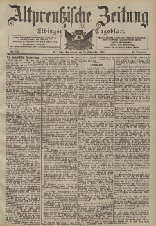 Altpreussische Zeitung, Nr. 215 Sonnabend 13 September 1902, 54. Jahrgang