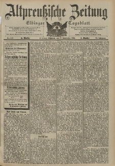 Altpreussische Zeitung, Nr. 218 Mittwoch 17 September 1902, 54. Jahrgang