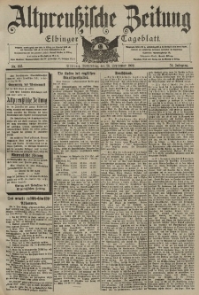 Altpreussische Zeitung, Nr. 225 Donnerstag 25 September 1902, 54. Jahrgang