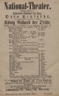 Pozycja nr 133 z kolekcji Henryka Nitschmanna : König Richard der Dritte