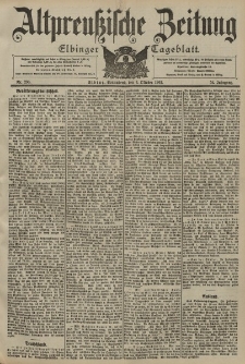 Altpreussische Zeitung, Nr. 233 Sonnabend 4 Oktober 1902, 54. Jahrgang