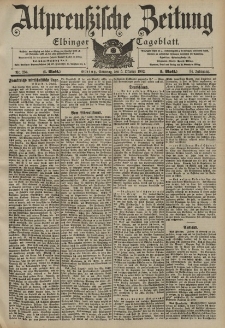 Altpreussische Zeitung, Nr. 234 Sonntag 5 Oktober 1902, 54. Jahrgang