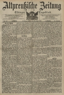 Altpreussische Zeitung, Nr. 240 Sonntag 12 Oktober 1902, 54. Jahrgang