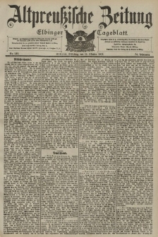 Altpreussische Zeitung, Nr. 241 Dienstag 14 Oktober 1902, 54. Jahrgang