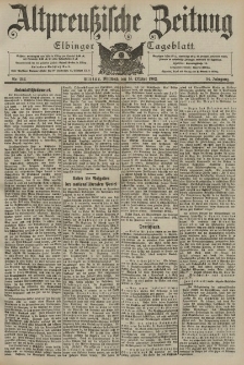 Altpreussische Zeitung, Nr. 242 Mittwoch 15 Oktober 1902, 54. Jahrgang