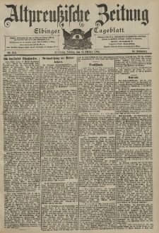 Altpreussische Zeitung, Nr. 244 Freitag 17 Oktober 1902, 54. Jahrgang