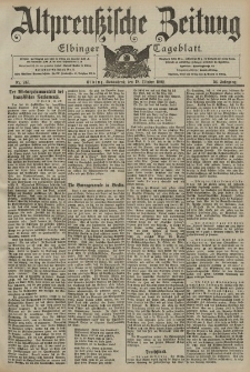 Altpreussische Zeitung, Nr. 245 Donnerstag 18 Oktober 1902, 54. Jahrgang