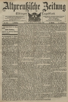 Altpreussische Zeitung, Nr. 246 Sonntag 19 Oktober 1902, 54. Jahrgang