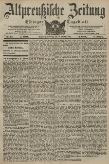 Altpreussische Zeitung, Nr. 246 Sonntag 19 Oktober 1902, 54. Jahrgang