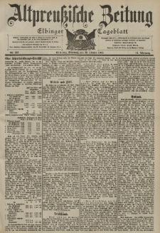 Altpreussische Zeitung, Nr. 248 Mittwoch 22 Oktober 1902, 54. Jahrgang