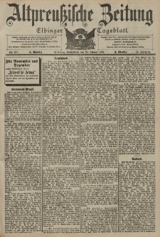 Altpreussische Zeitung, Nr. 251 Sonnabend 25 Oktober 1902, 54. Jahrgang