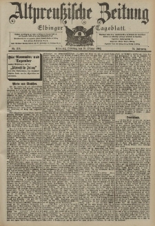 Altpreussische Zeitung, Nr. 253 Dienstag 28 Oktober 1902, 54. Jahrgang