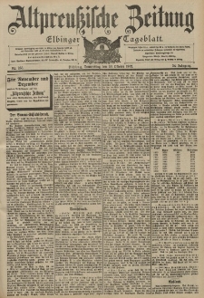 Altpreussische Zeitung, Nr. 255 Donnerstag 30 Oktober 1902, 54. Jahrgang