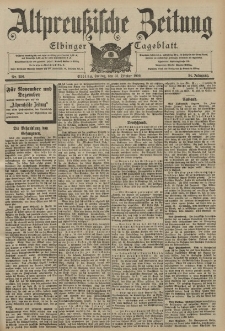 Altpreussische Zeitung, Nr. 256 Freitag 31 Oktober 1902, 54. Jahrgang